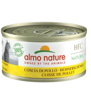 Rabatt Sparpaket 24 x 70 g Almo Nature HFC Natural Hühnerschenkel Katzen Nassfutter